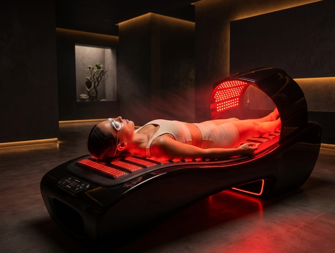 Терапия красным светом — сеанс на инфракрасной кушетке VACUACTIVUS InfraCouch Red Light