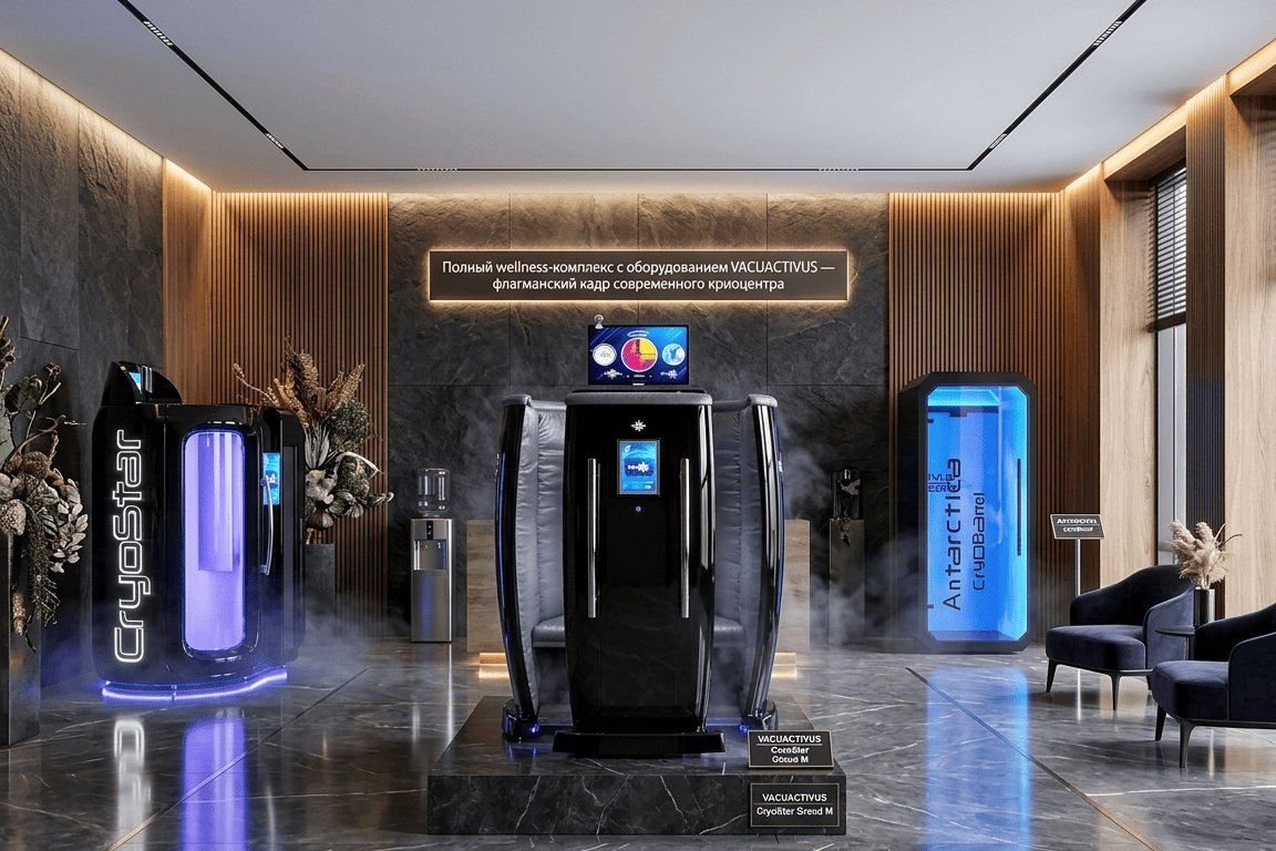 Оборудование для криоцентра — полная линейка VACUACTIVUS в премиум wellness-комплексе